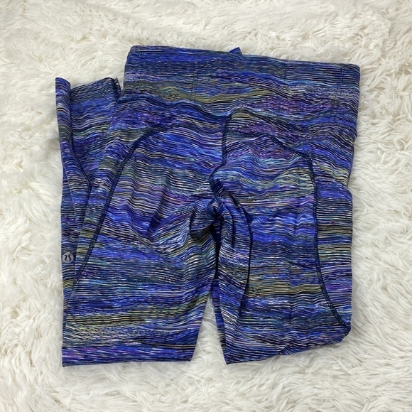 Lululemon Fast and Free Tight II 25" *Non-Reflective Nulux Interconnect Blue Mul - Picture 5 of 5